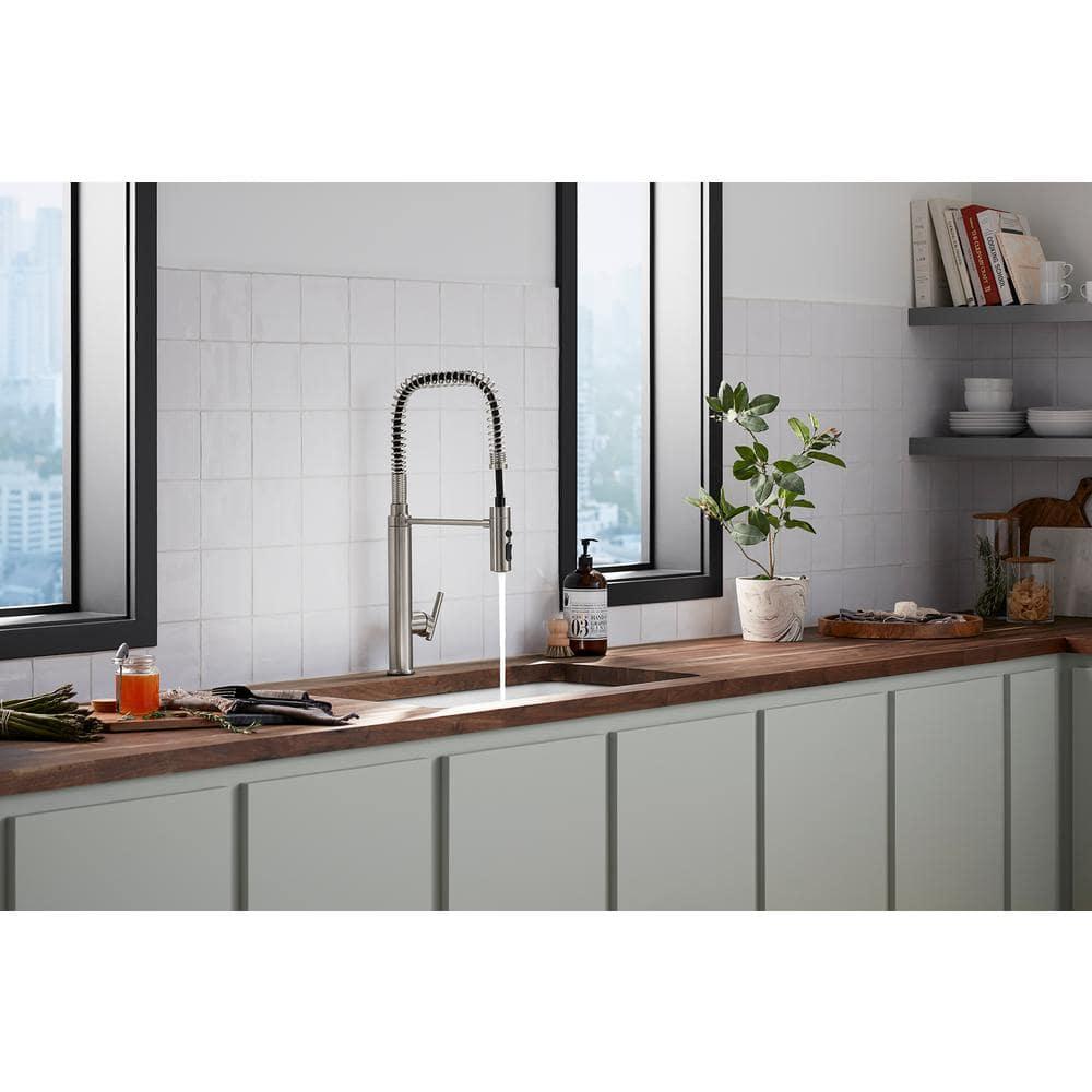 Kohler Purist® Single Handle Semi-Professional Pre-Rinse Kitchen Faucet with Pull Down Sprayer