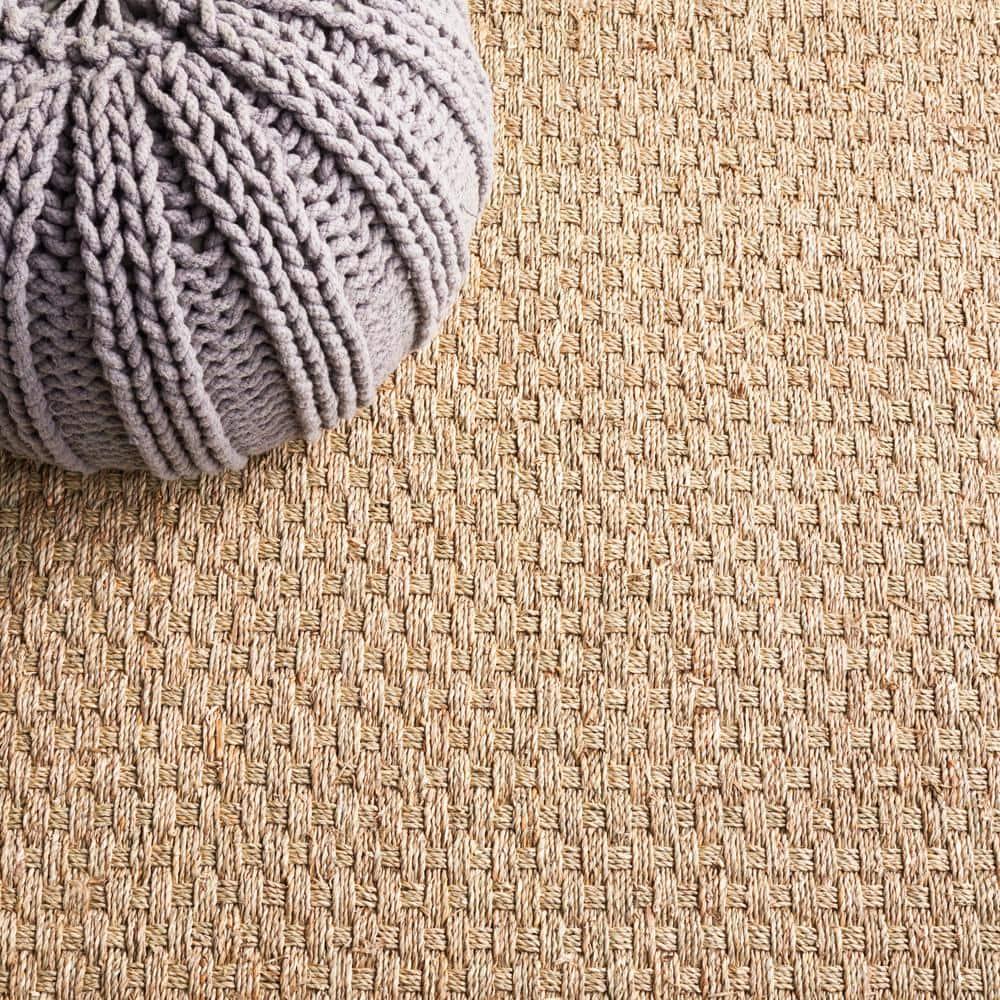 SAFAVIEH Natural Fiber Arbor Border Area Rug, Natural/Grey, 11' x 15'