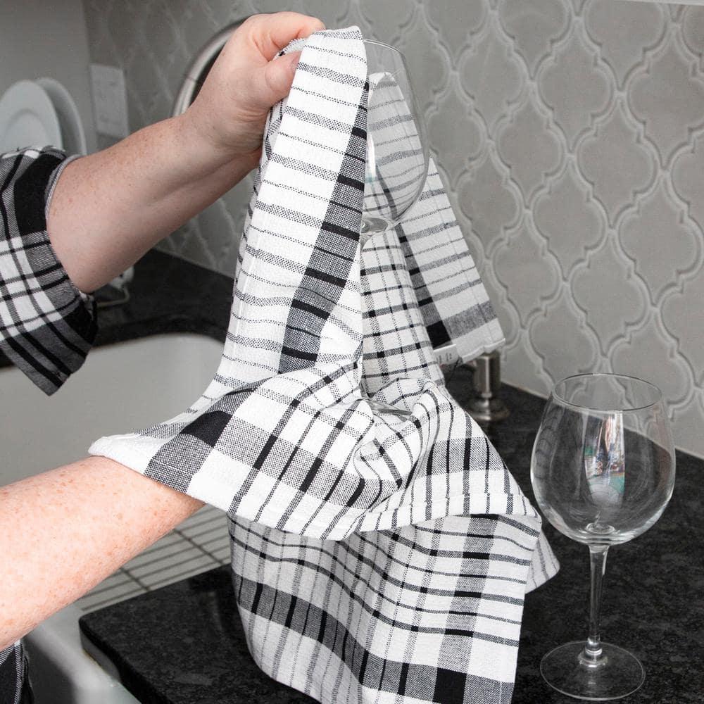 Cotton Plaid Jacquard Tea Towel Kitchen Towel