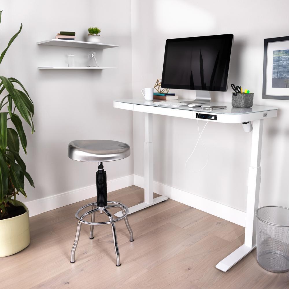 airLIFT 48" W Electric Adjustable Height Tempered Glass Desk