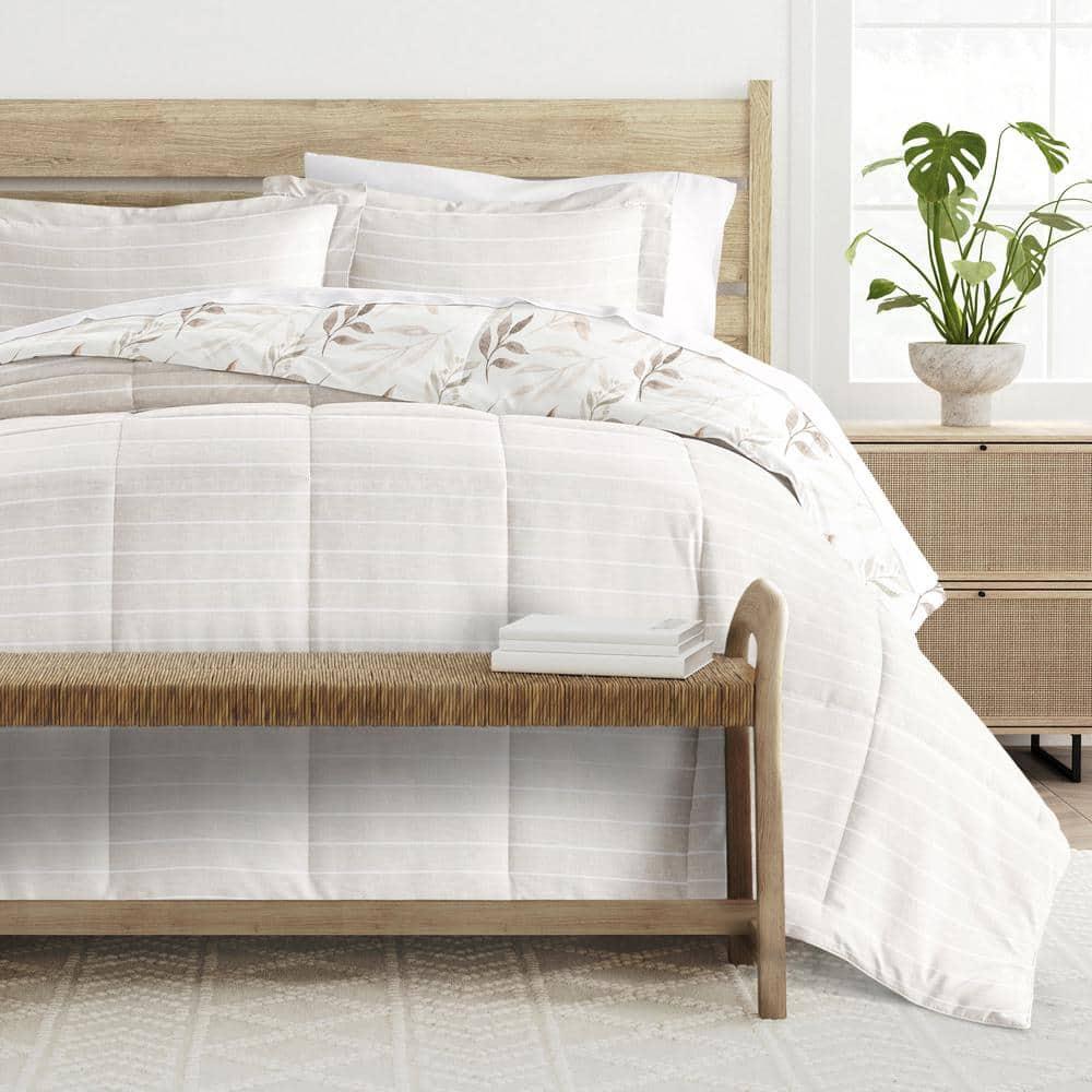 Becky Cameron All Season Down-Alternative Comforter Set in Foliage Stripe