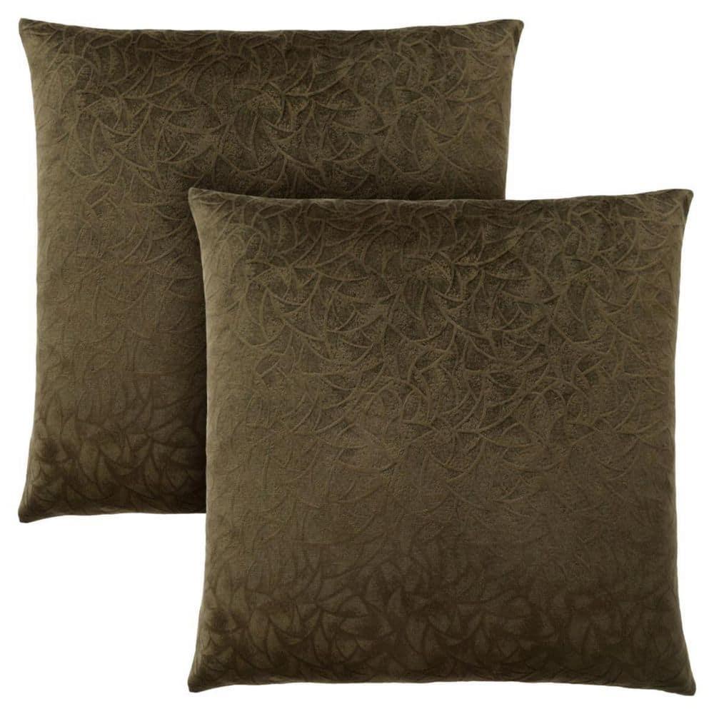 Monarch Specialties Inc. Pillows, Set Of 2, 18 X 18 Square, Insert Included, Accent, Sofa, Couch, Bedroom, Polyester (Set of 2)