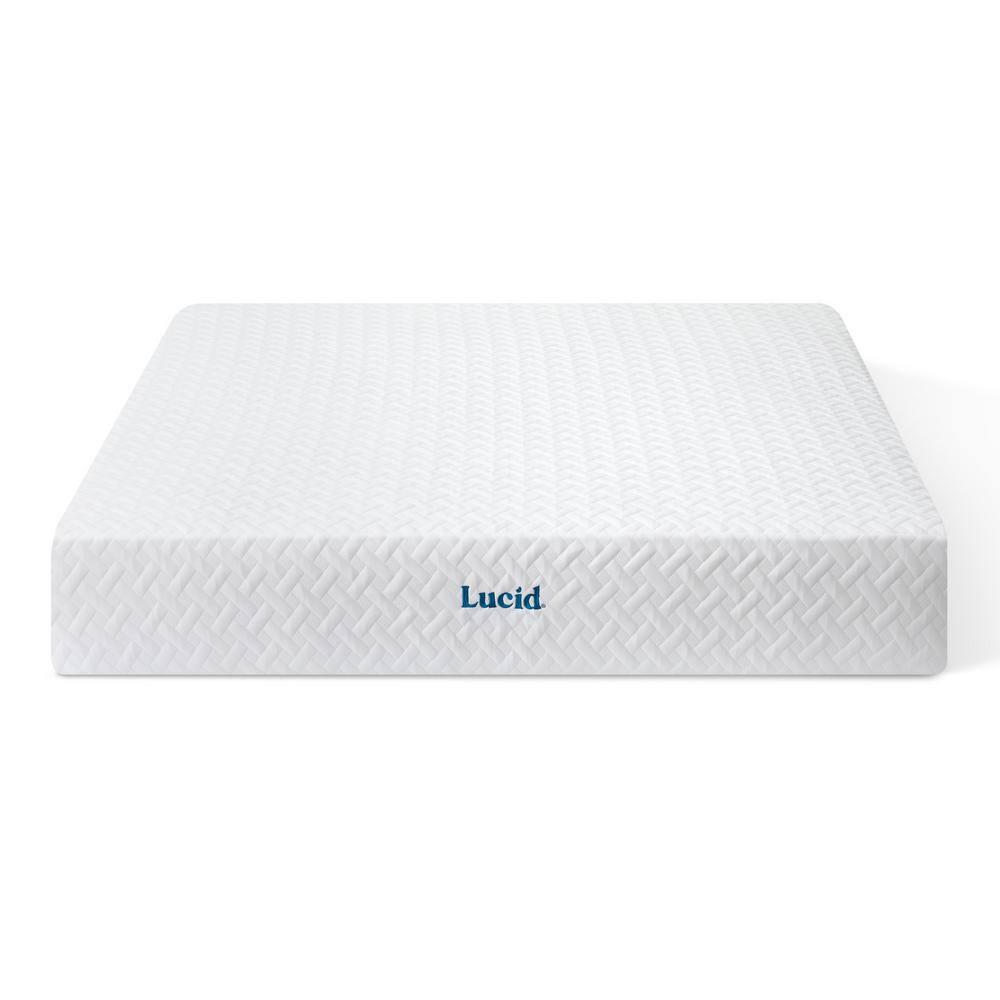 Lucid 10" Comfort Collection Plush Gel Memory Foam Mattress - Twin