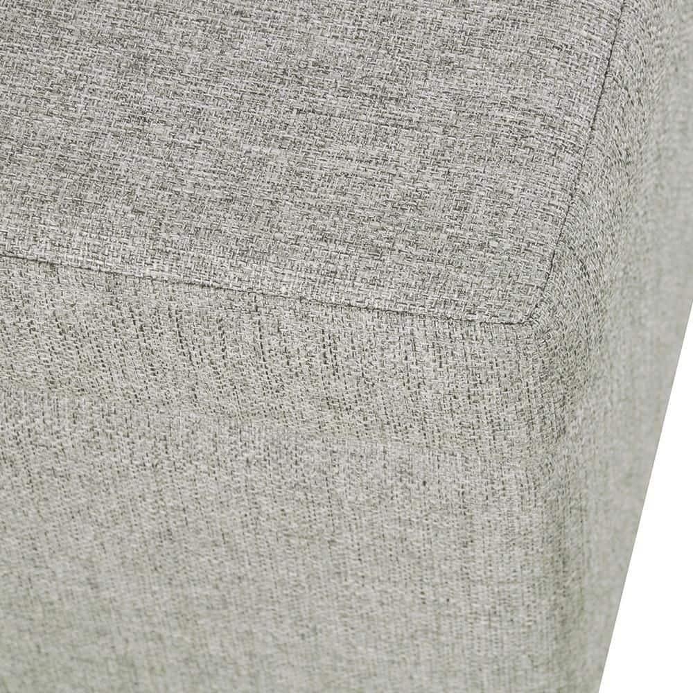 Medium Storage Bench with Metal Legs Gray Woven - HomePop
