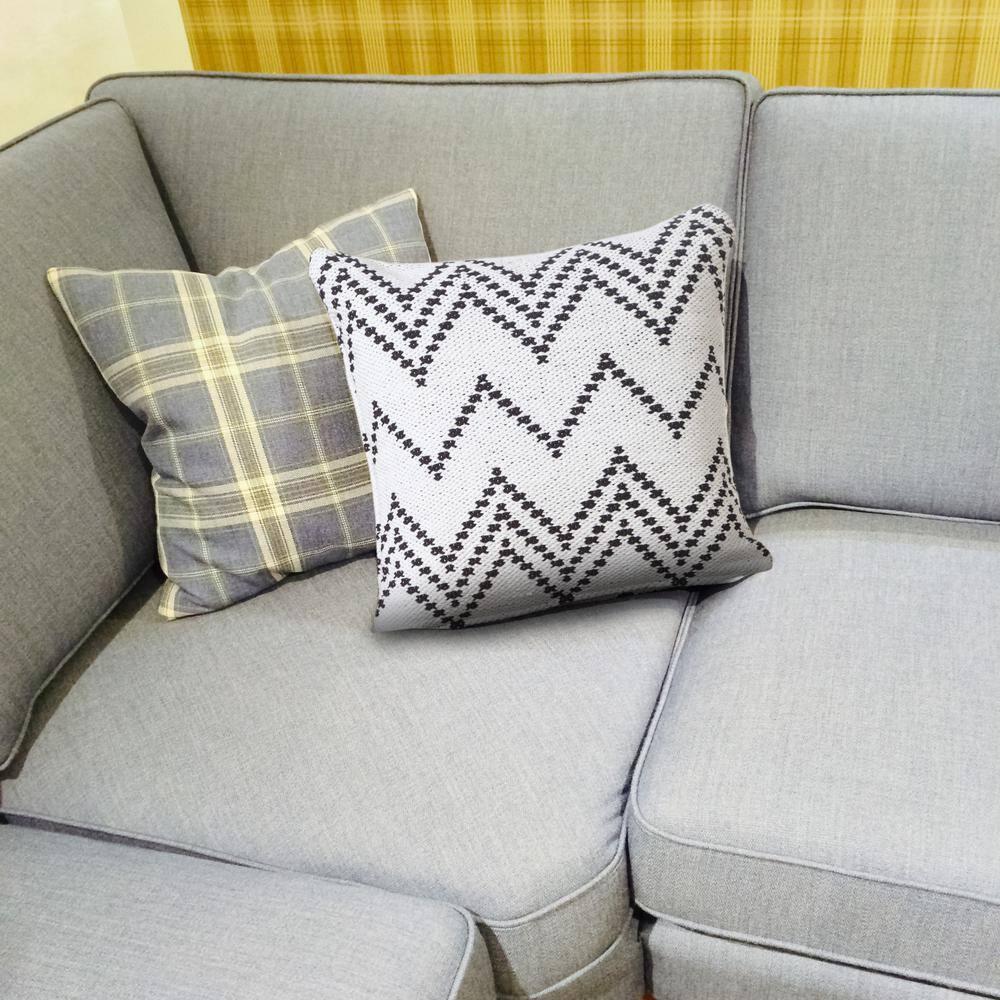 ZeaZu Chevron Cotton Reversible Throw Pillow