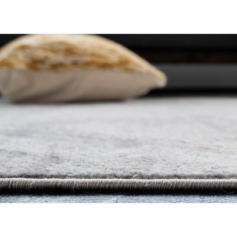 Jasper JSP114 Power Loomed Area Rug - Grey/Gold - 4'x6' - Safavieh.