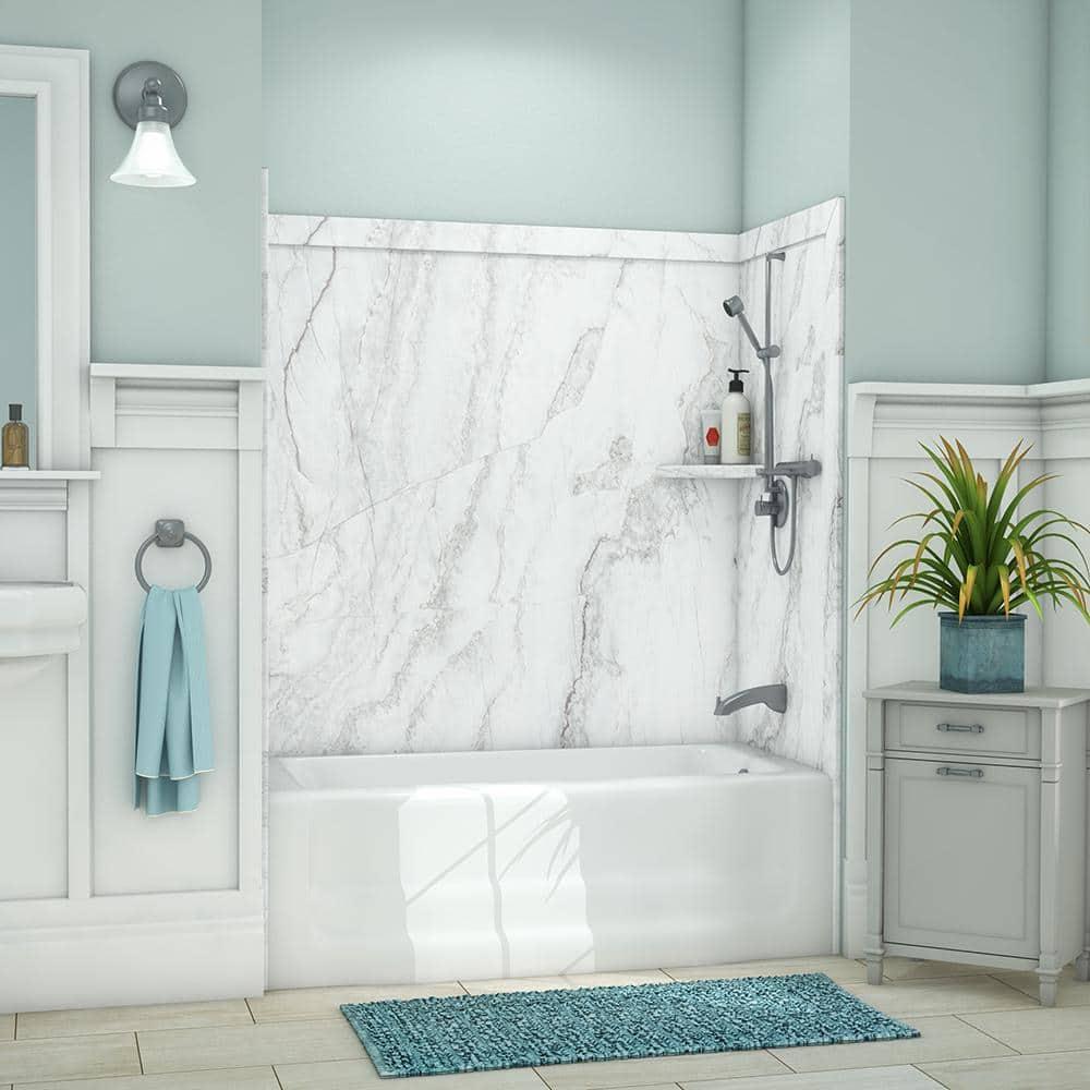 FlexStone Elite 60"W x 32"D x 60"H Alcove Bathtub Surround