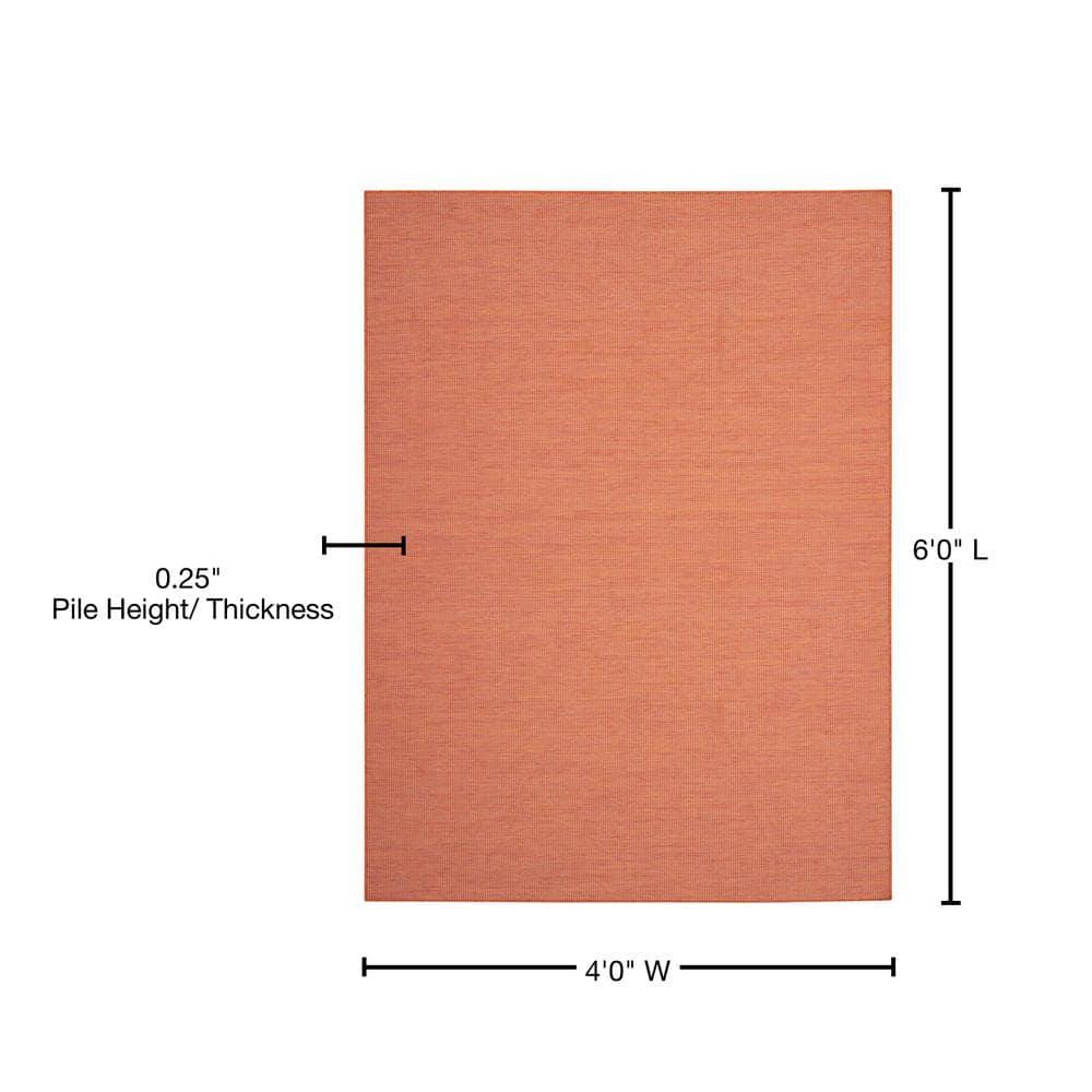 Nourison Positano POS01 Indoor/outdoor Area Rug - Terracotta 4' x 6'