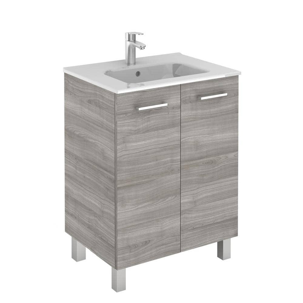 WS Bath Collections Logic 27.6'' Single Bathroom Vanity with Ceramic Top