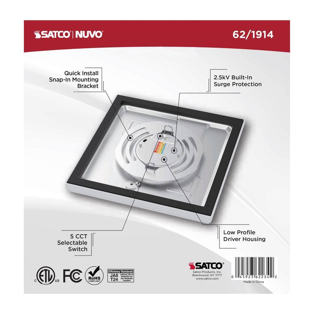 Nuvo Dimmable Square Flush Mount