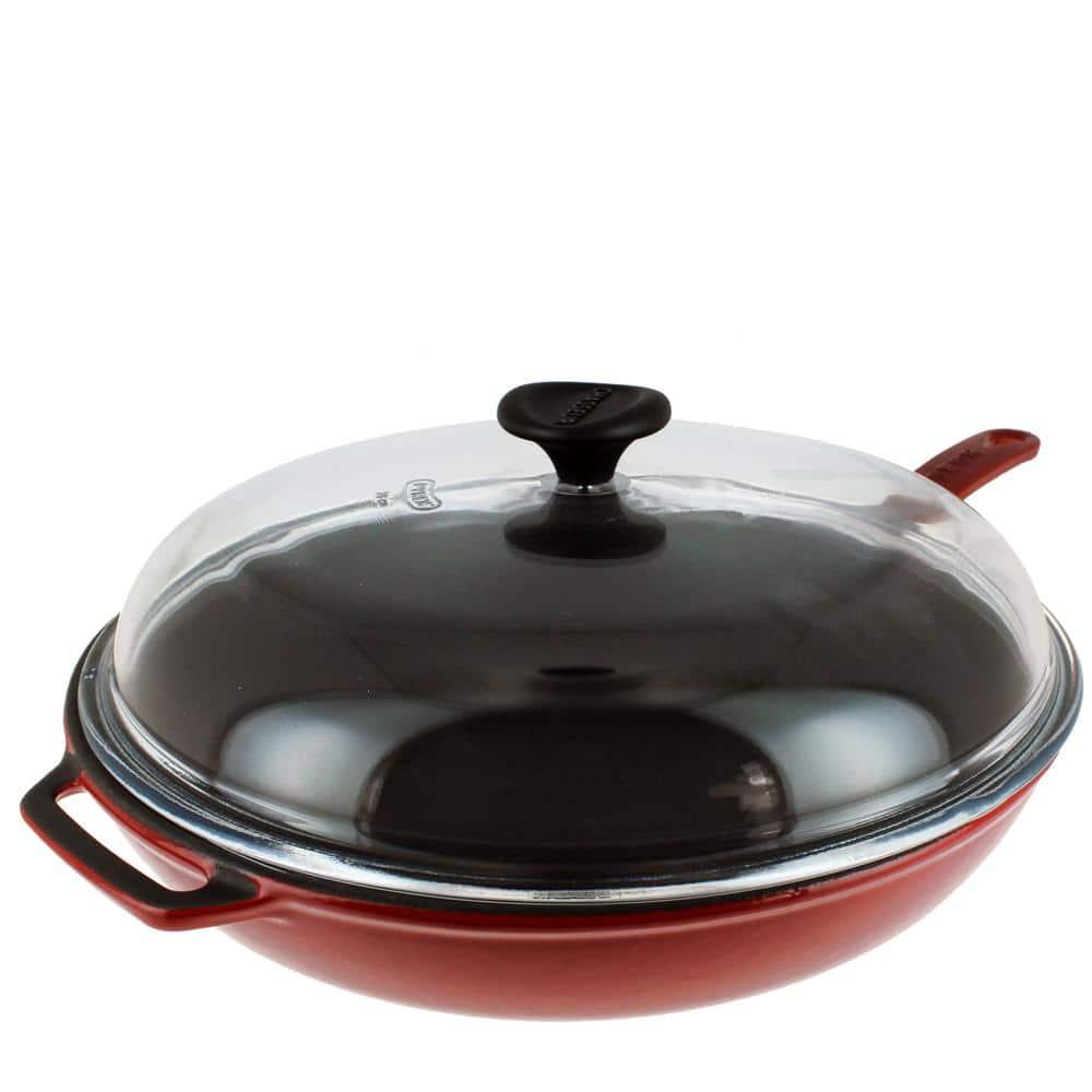 Chasseur Chasseur Enameled Cast Iron Non-Stick 11'' Frying Pan with Lid