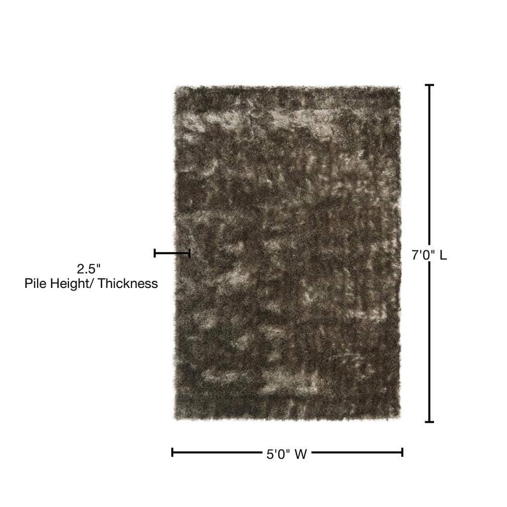 Shag SG511 Hand Tufted Area Rug - Silver - 5'x7' - Safavieh.