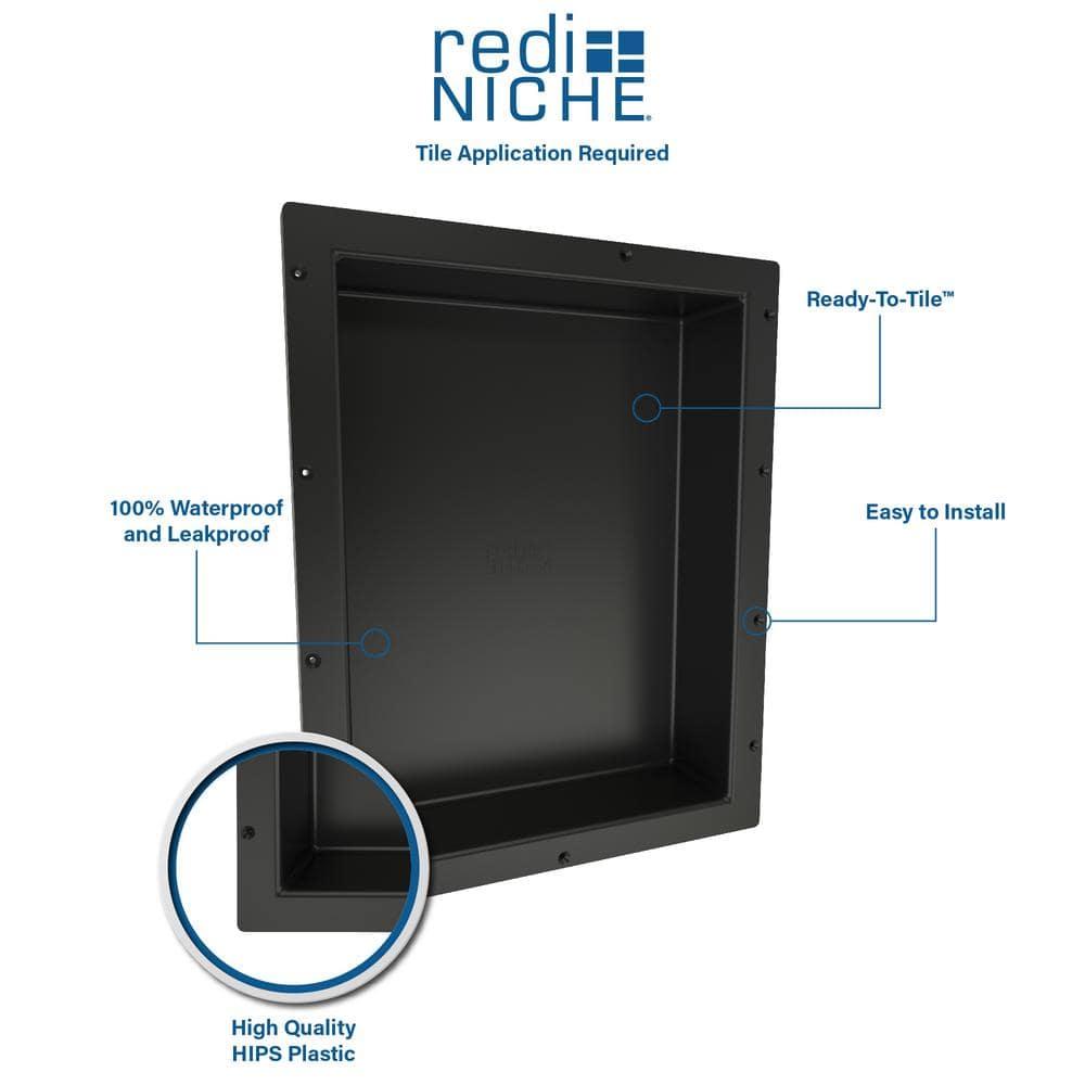 Tile Redi Rn1620s-Bi Redi Niche 16" Pvc Shelf - Tileable
