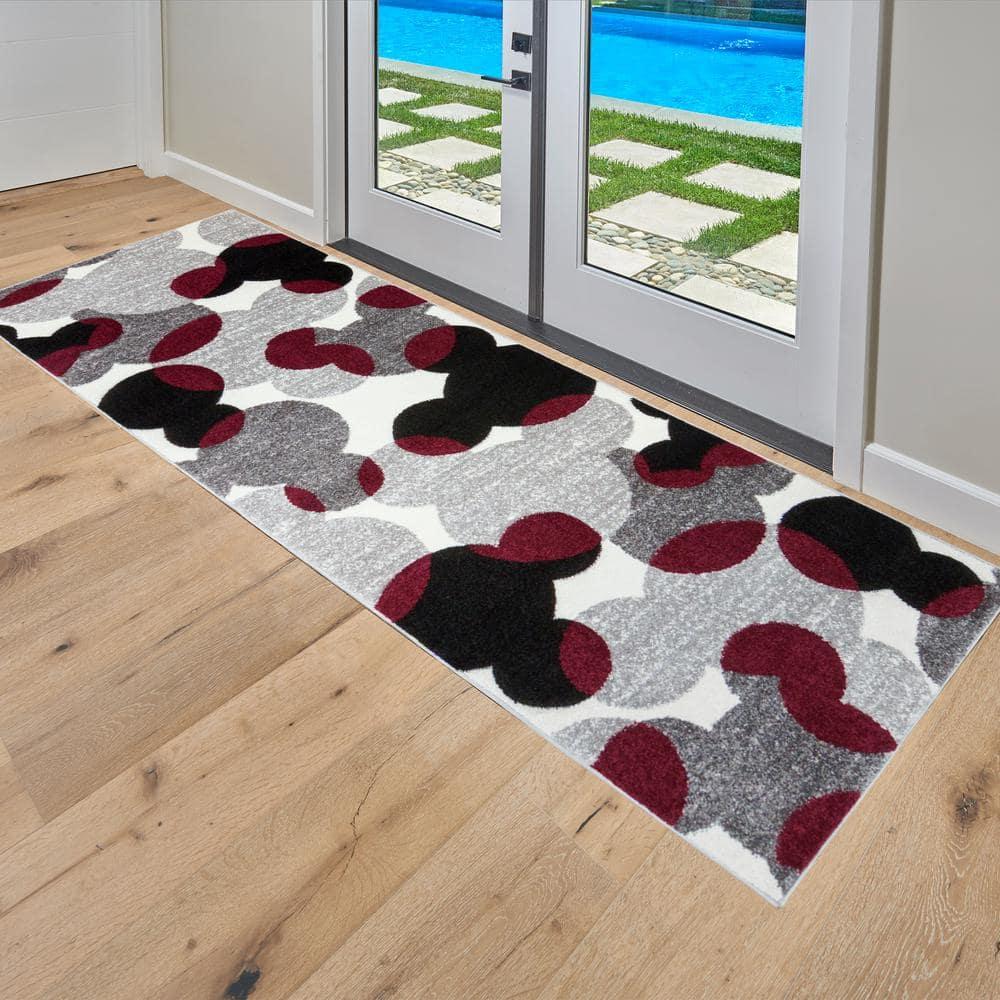 Disney by Gertmenian Licensed Disney Mickey Mouse Bravo White/Red/Black Area Rug