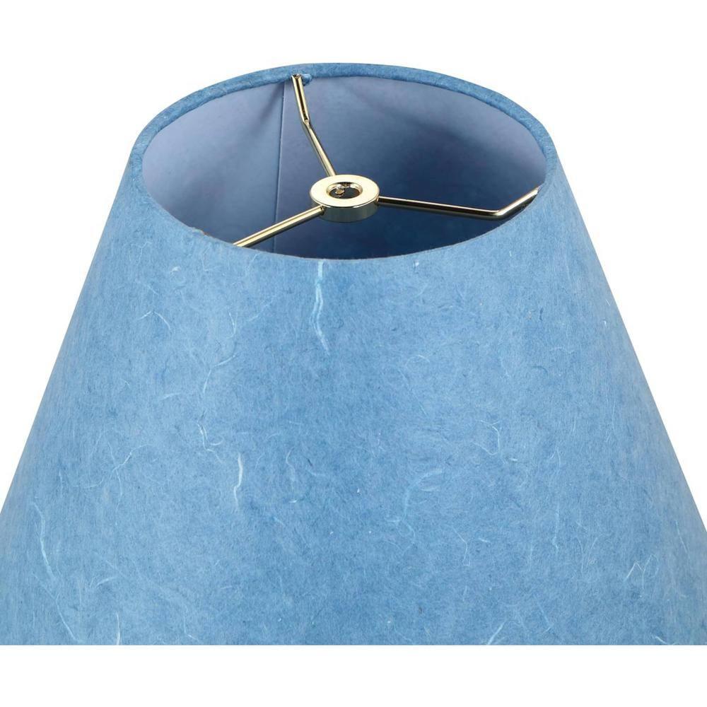 Mix and Match 9 in. Pigeon Blue Washi Paper Empire Lamp Shade with Spider Fitter