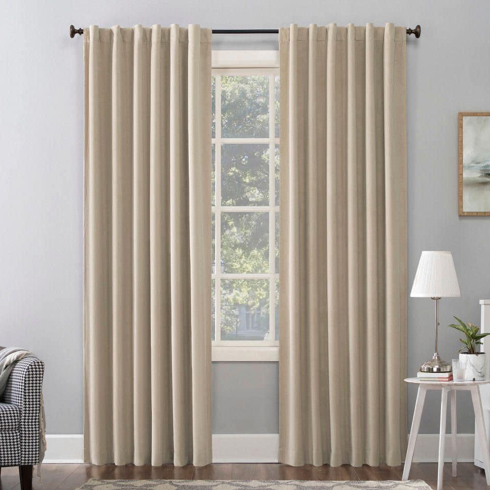 Sun Zero Velvet Noise Reducing Thermal Extreme 100% Blackout Back Tab Curtain Panel