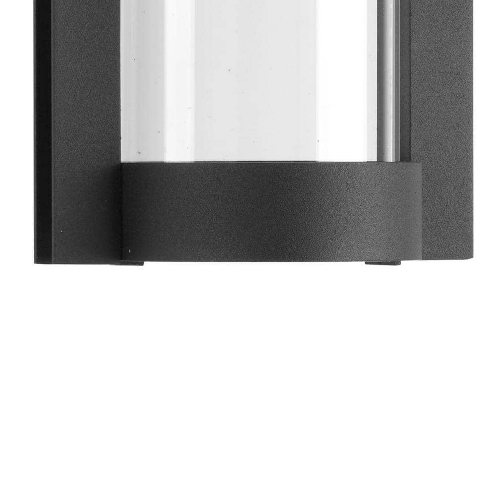 Progress Lighting Z-1030 1-Light Outdoor LED Sconce, Aluminum, Black Finish, Clear Glass Shade