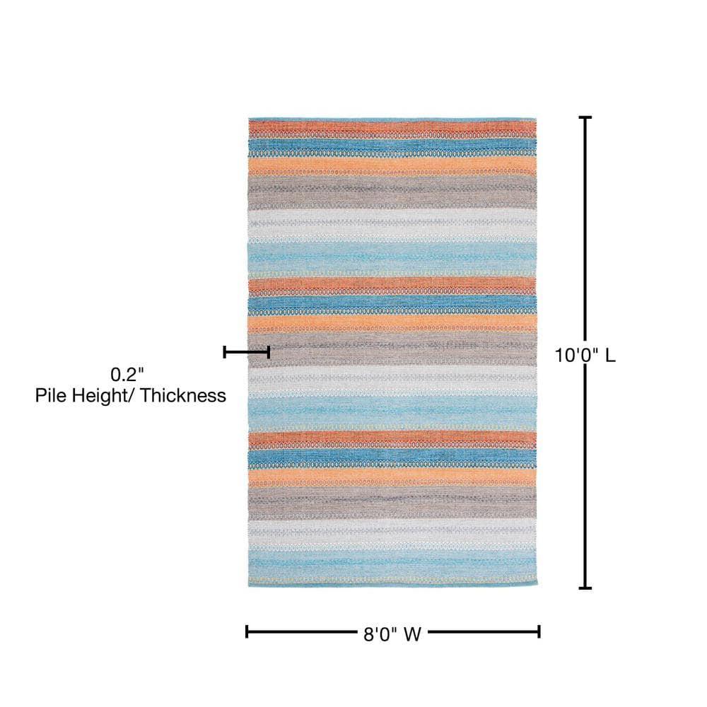 Montauk MTK851 Hand Woven Area Rug - Grey/Orange - 8'x10' - Safavieh.