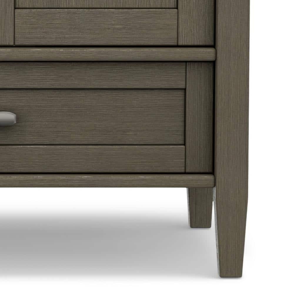 Simpli Home Warm Shaker 47"W Solid Wood TV Stand for TVs up to 55" with 2 Storage Cabinets and 2 Drawers