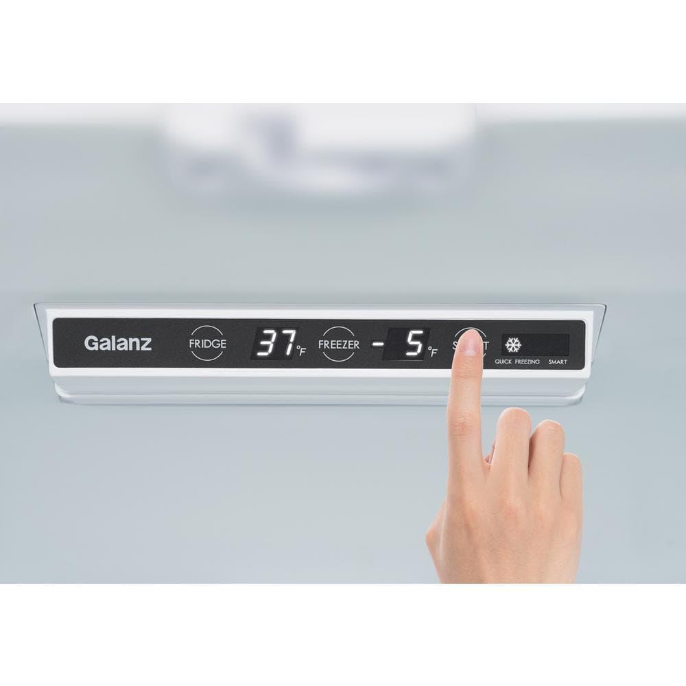 Galanz 18-Cu. ft Counter Depth 3-Door French Door Refrigerator, Stainless