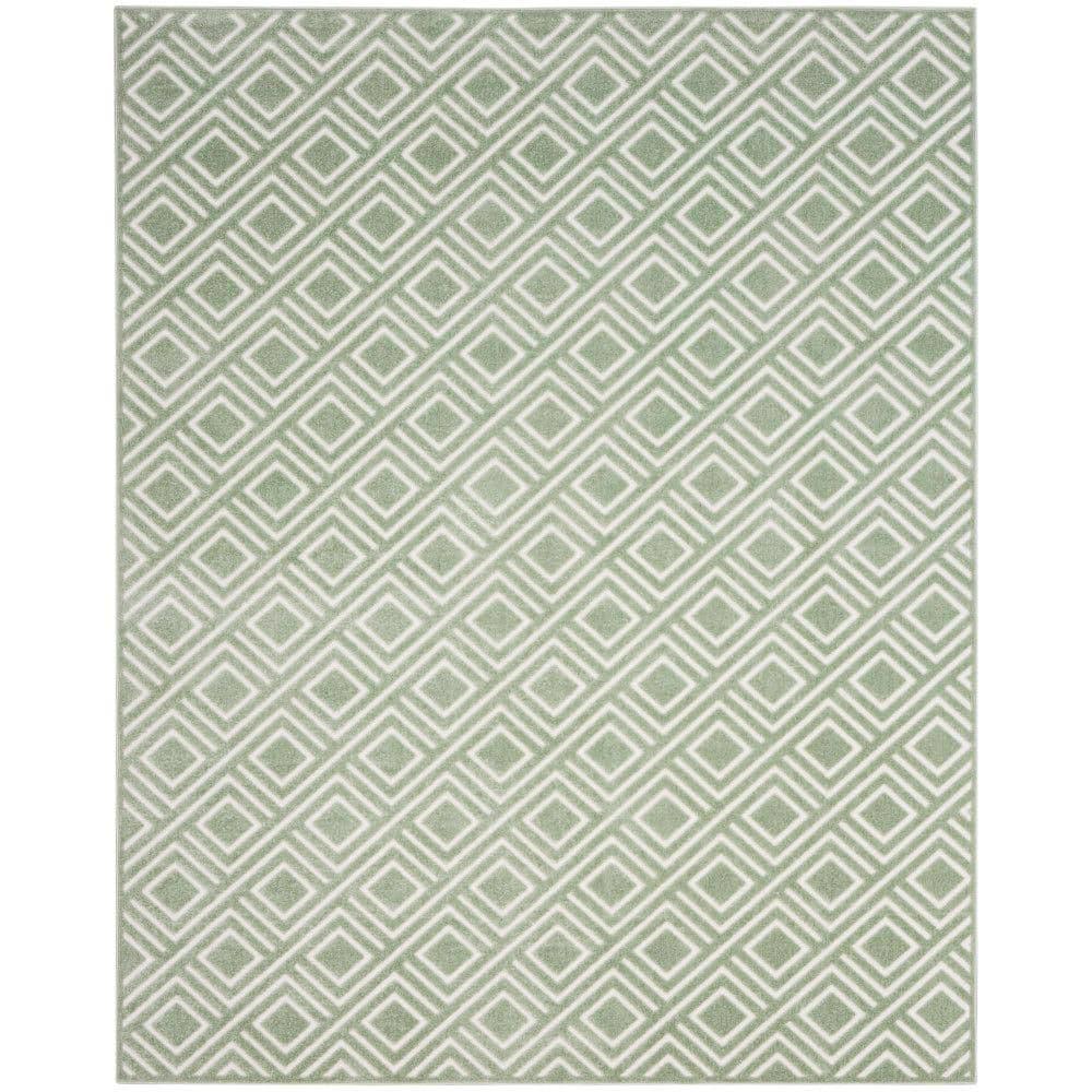 Nourison Casual 7'10" x 9'10" Green Modern Indoor Rug