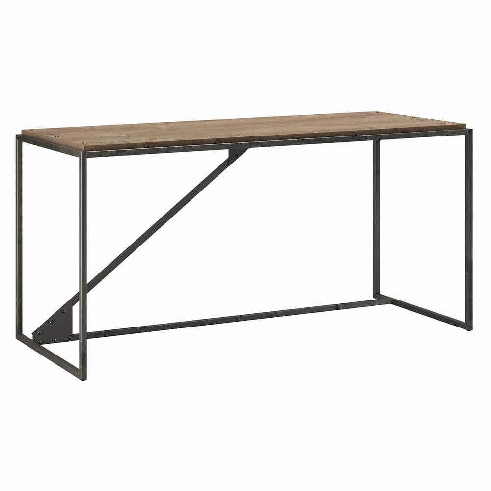 Bush Furniture Refinery 62W Industrial Desk in Rustic Gray