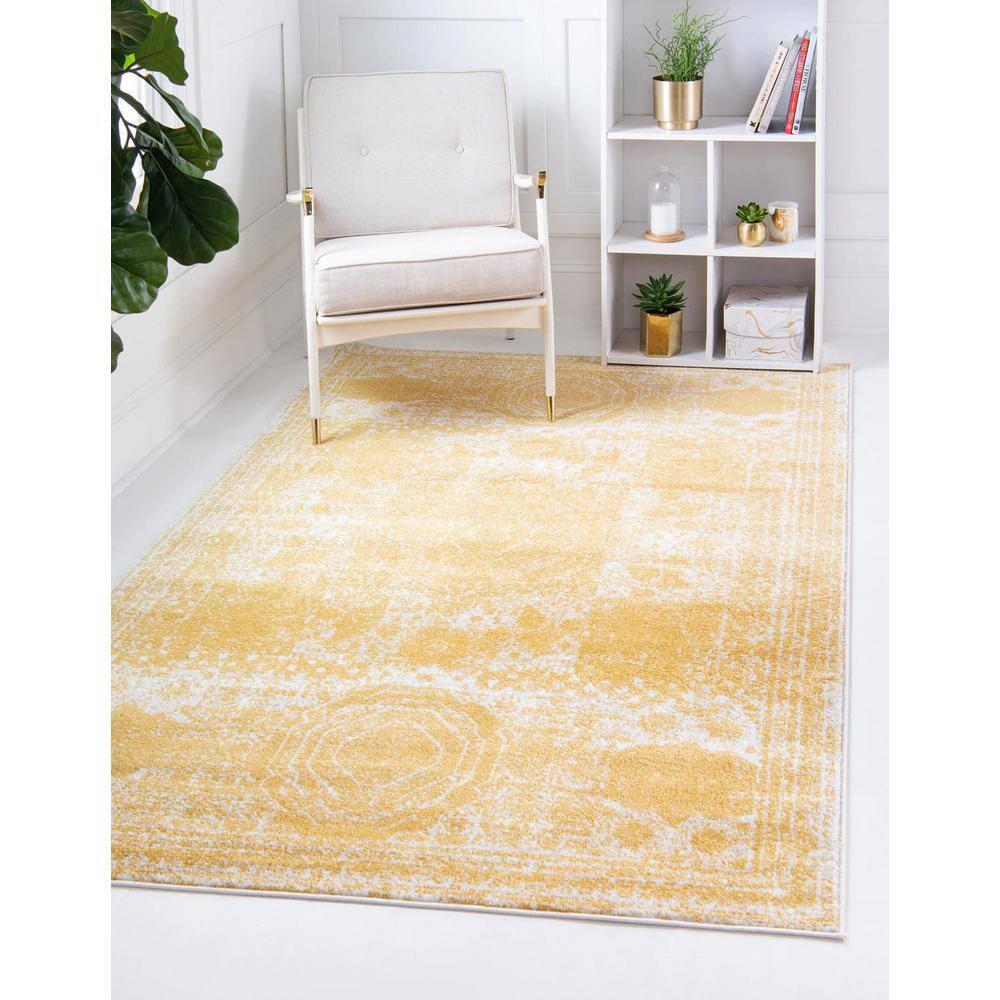 Bromley Wells Yellow 5 ft. x 8 ft. Area Rug