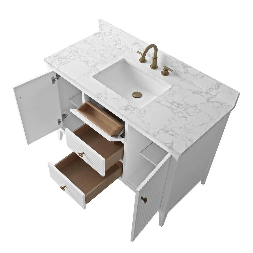 48'' Single Bathroom Vanity with Engineered Marble Top
