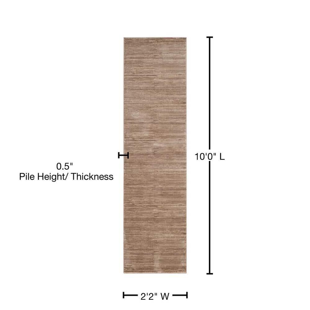 Vision VSN606 Power Loomed Indoor Runner Rug - Light Brown - 2'2"x10' - Safavieh.