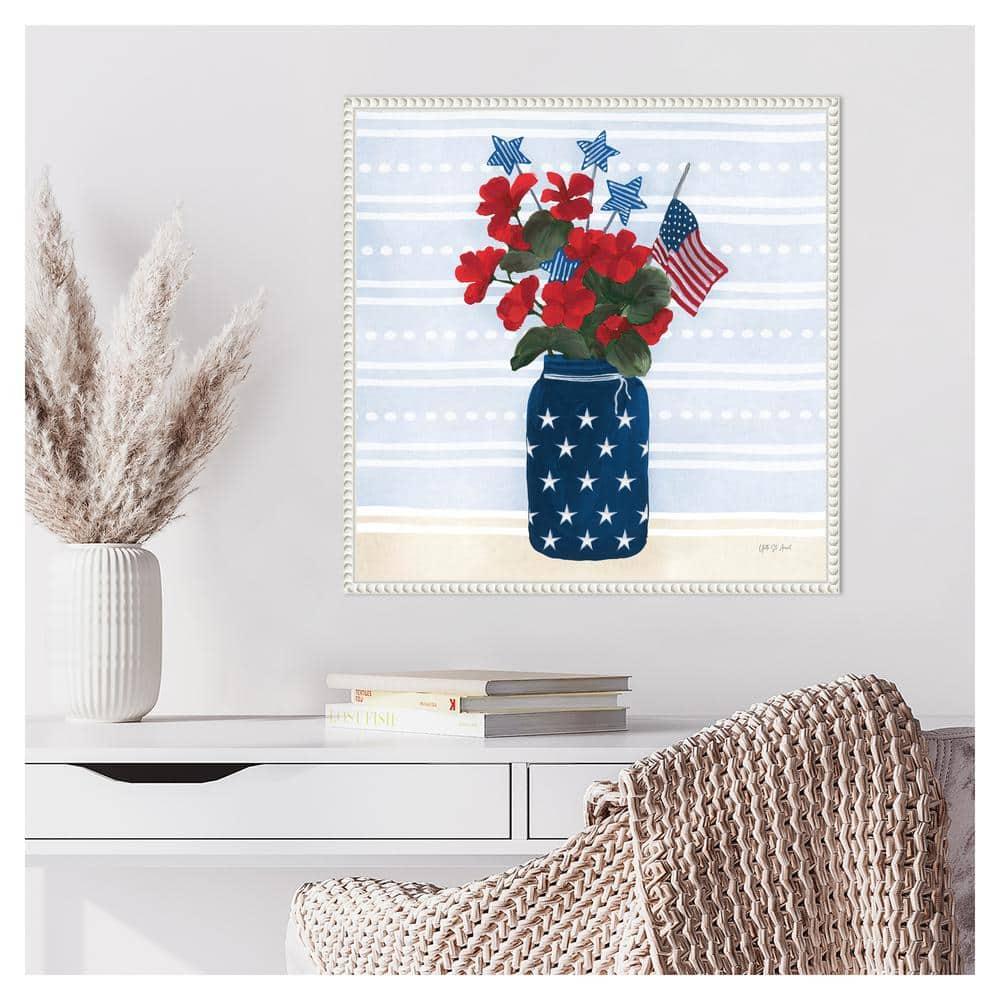 Amanti Art 22"x22" American Gnome IX by Yvette St. Amant Framed Canvas Wall Art Print