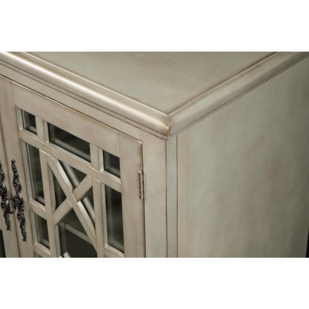 Martin Svensson Home Elegant Small Spaces TV Stand, Antique Silver