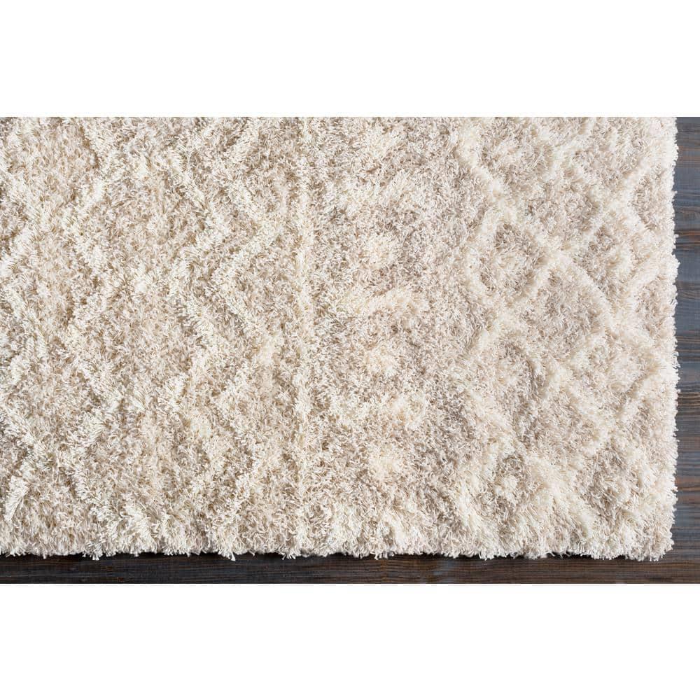 Livabliss Urban Shag Global Moroccan Area Rug,8'10" x 12',Beige