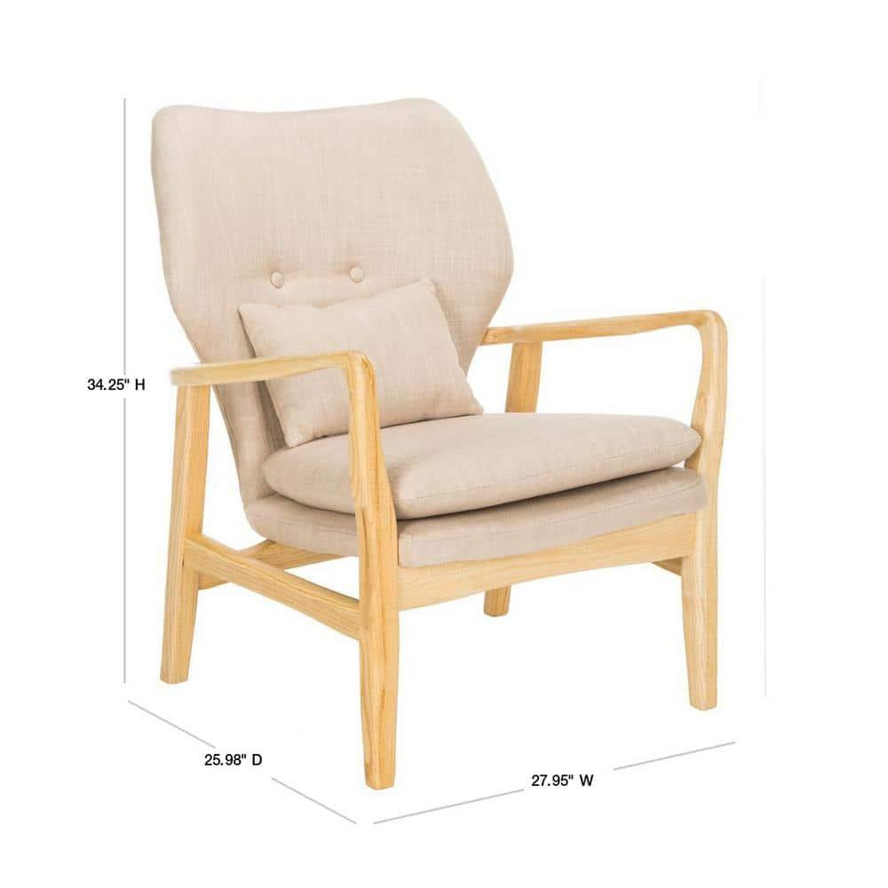 Tarly Accent Chair - ACH9500B - Beige/Natural - Safavieh