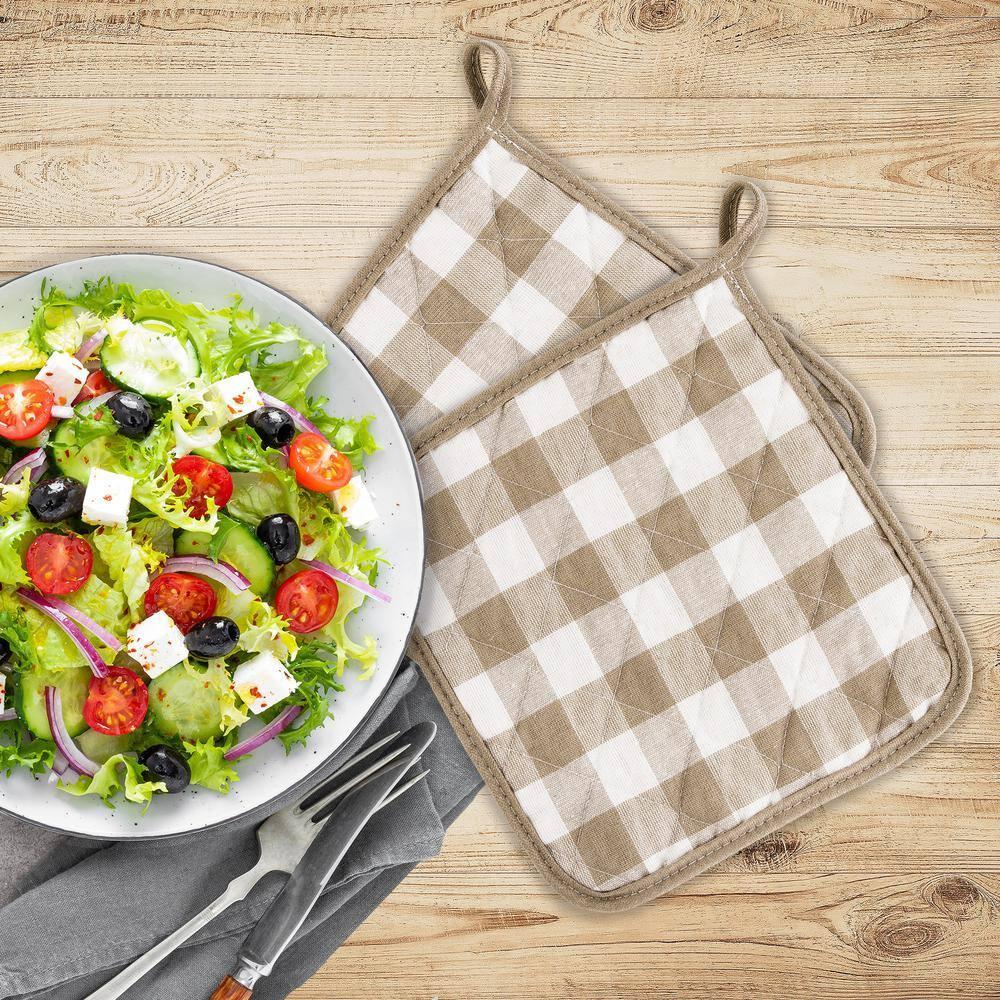 Achim Importing Co Achim Importing Co Checkered Cotton Potholder Set (Set of 2)