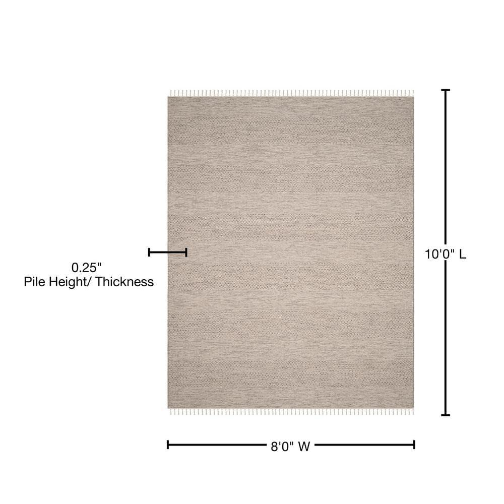 Montauk MTK330 Hand Woven Indoor Area Rug - Ivory/Steel Grey - 8'x10' - Safavieh