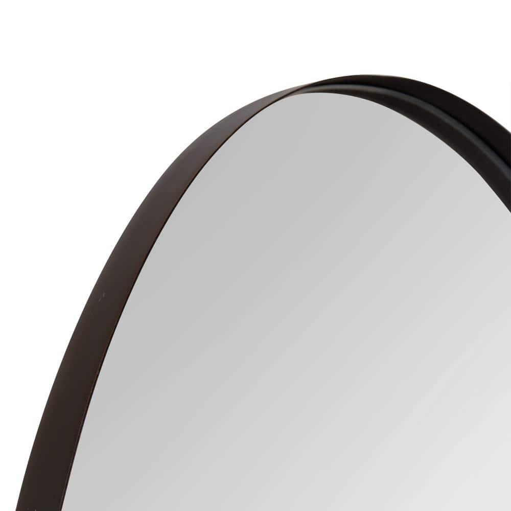 Kate and Laurel Rollo Oval Framed Wall Mirror, Bronze 20x30