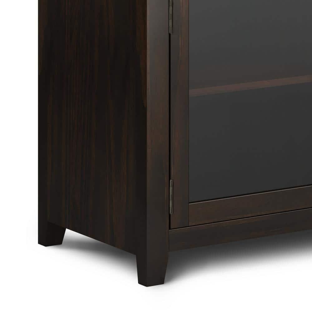 Simpli Home Cosmopolitan 54"W Solid Wood Contemporary 3-Door Sideboard Buffet with 3 Drawers