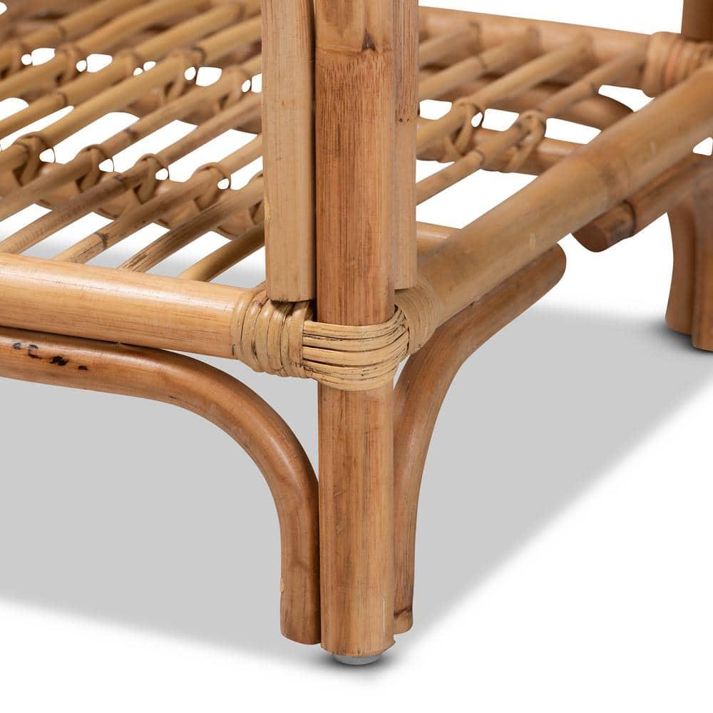 Rose Rattan End Table Natural/Brown - bali & pari