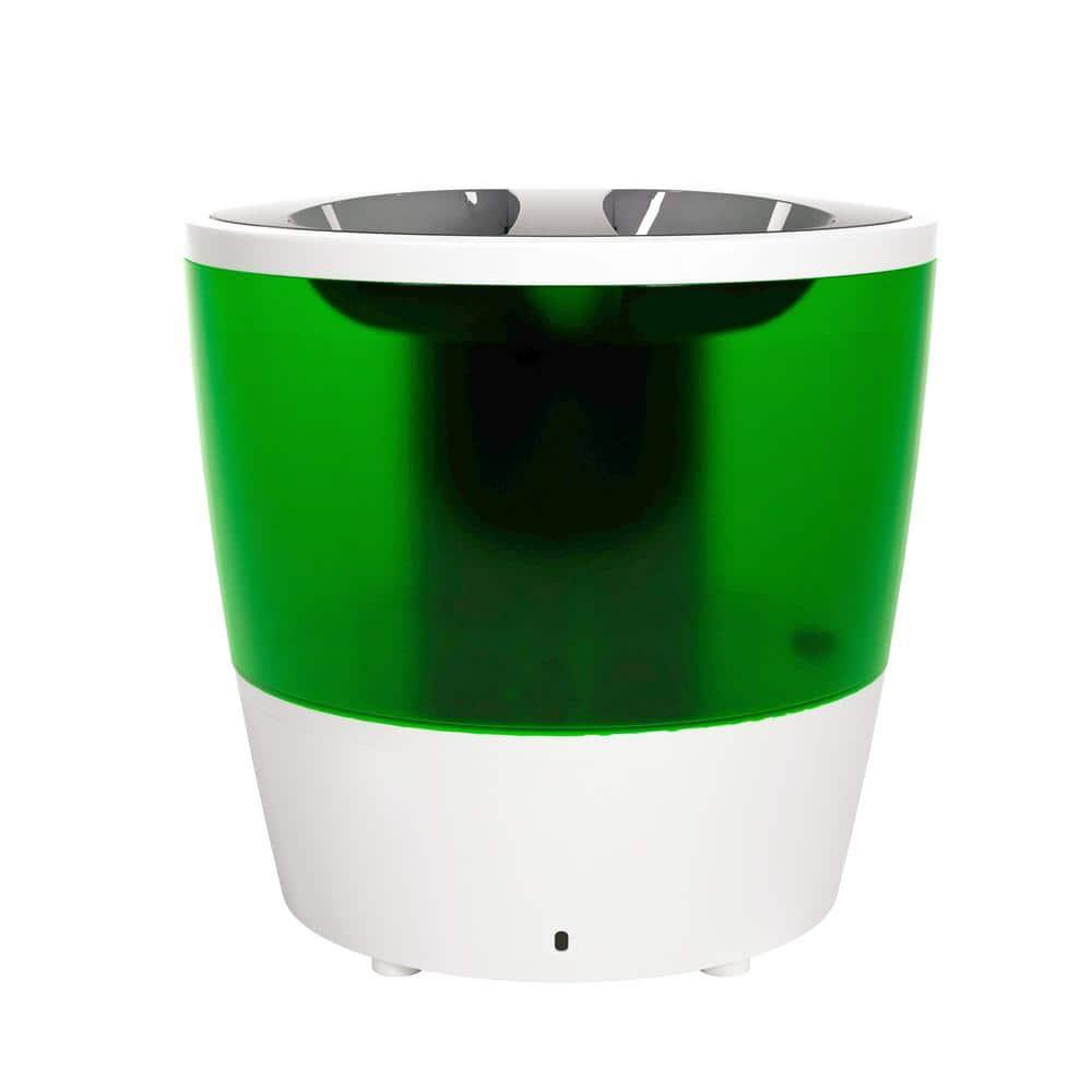 AIRCARE ESSENTIALS Ozark Steam Humidifier White/Green: Warm Mist Vaporizer, 2 Settings, 500-800 sq. ft., No Filter Needed