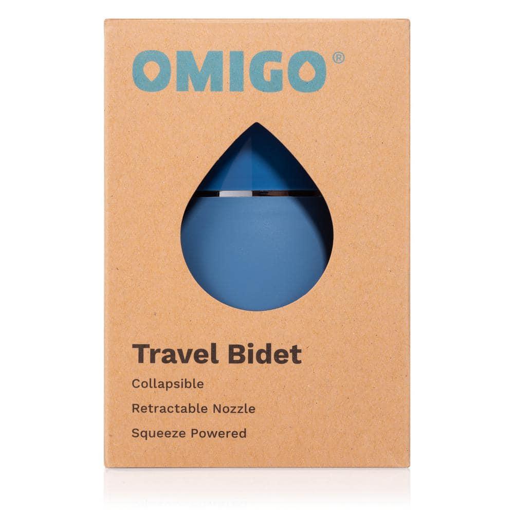 Omigo Twilight Blue Collapsible Portable Handheld Bidet Attachment with Travel Bag Included