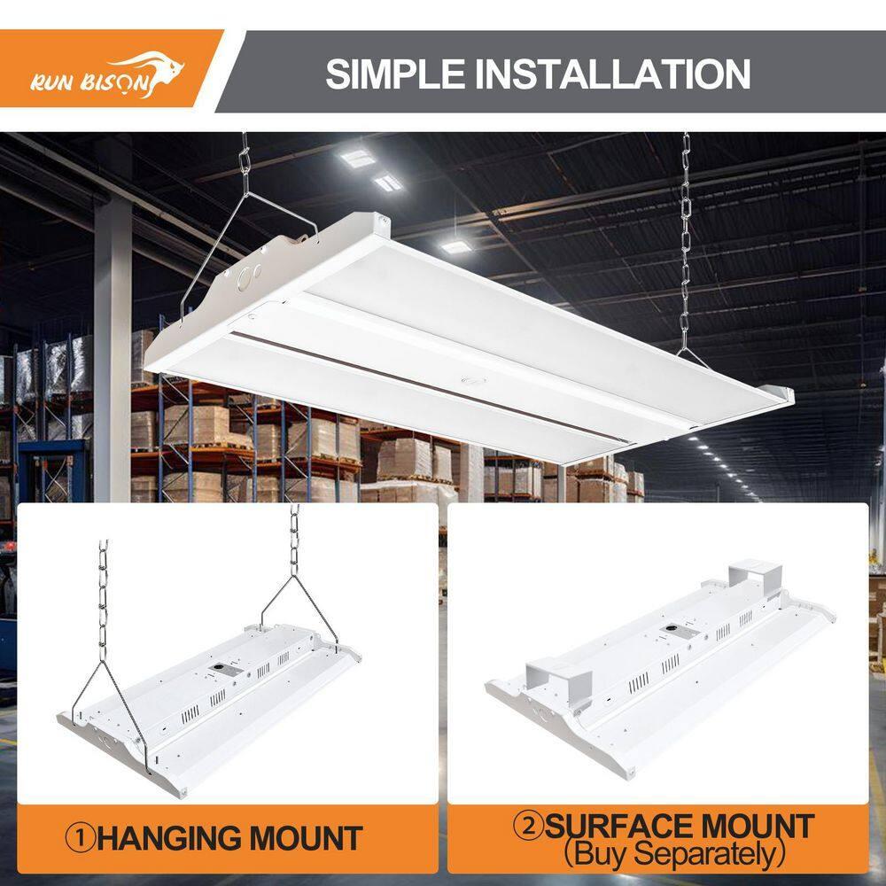 RUN BISON 2 ft. 800W Equivalent Integrated LED Dimmable Linear High Bay Light,120-277V 28,350 Lumens 5000K