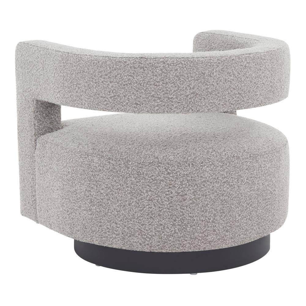 Edgar Velvet Swivel Chair - SFV4764 - Light Grey/Black - Safavieh Couture