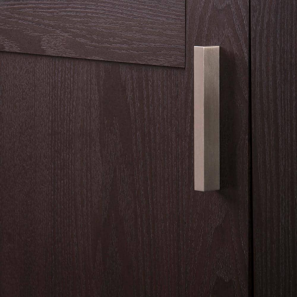 Brushed Nickel Modern Finger Cabinet Drawer Pull