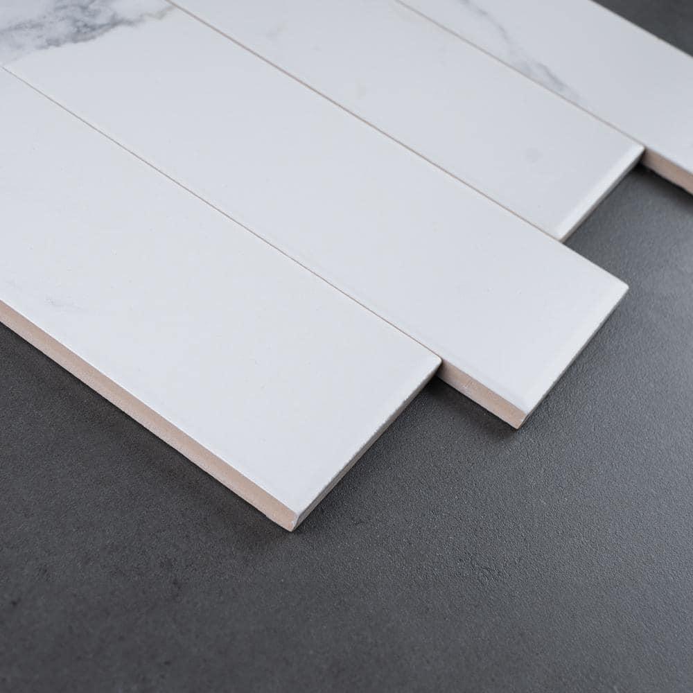 Supreme Tile Paloma Calacatta 2.95 in. X 11.81 in. Ceramic Subway Wall Tile