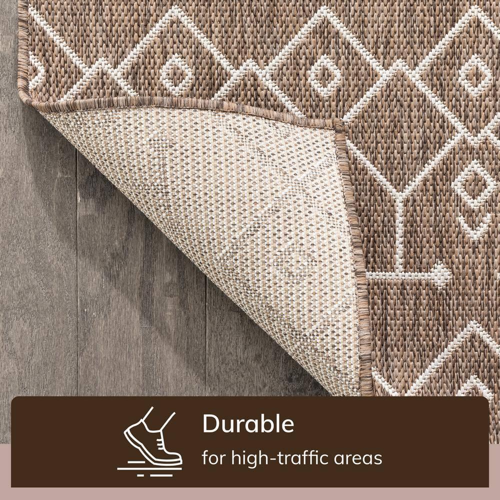 Marshanna Nord Trellis Brown/Taupe Indoor/Outdoor Flat-Weave Area Rug