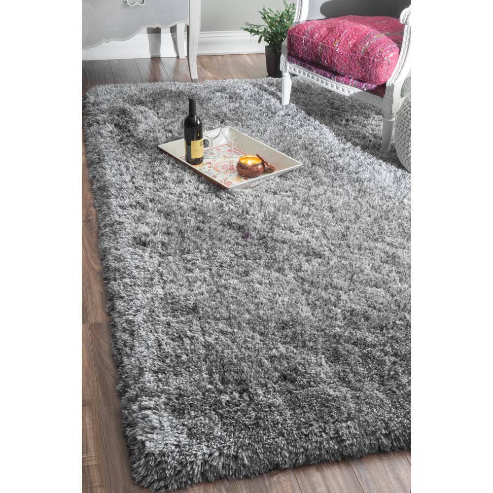 3'x5' Hand Tufted Kristan Shag Area Rug Gray - nuLOOM: Modern High Pile Rectangle, Indoor Polyester Rug