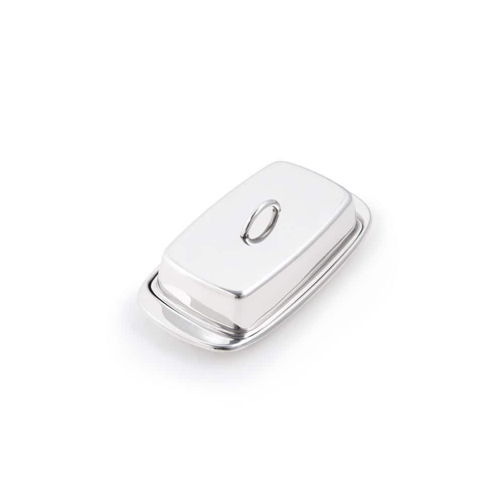 Fox Run 6510 Classic Stainless Steel Butter Dish, Kitchen Dining, 2.75"x7.5"x4"
