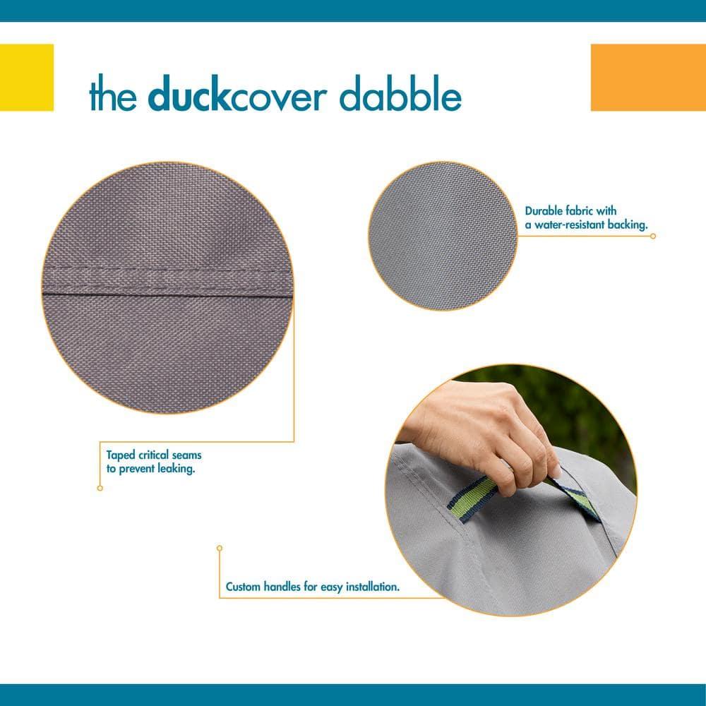 Duck Covers Soteria Waterproof 108 Inch Round Patio Table with Chairs Cover