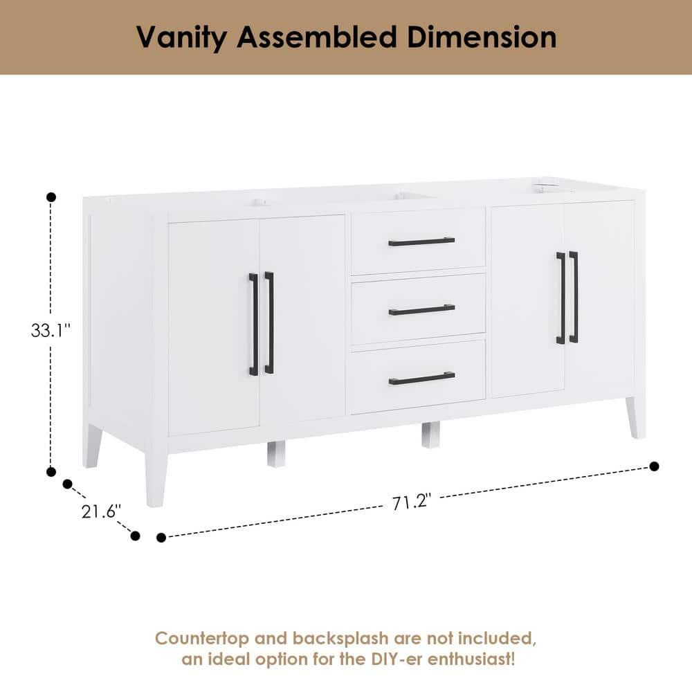 Laurel 71.2" Double Bathroom Vanity Base Only