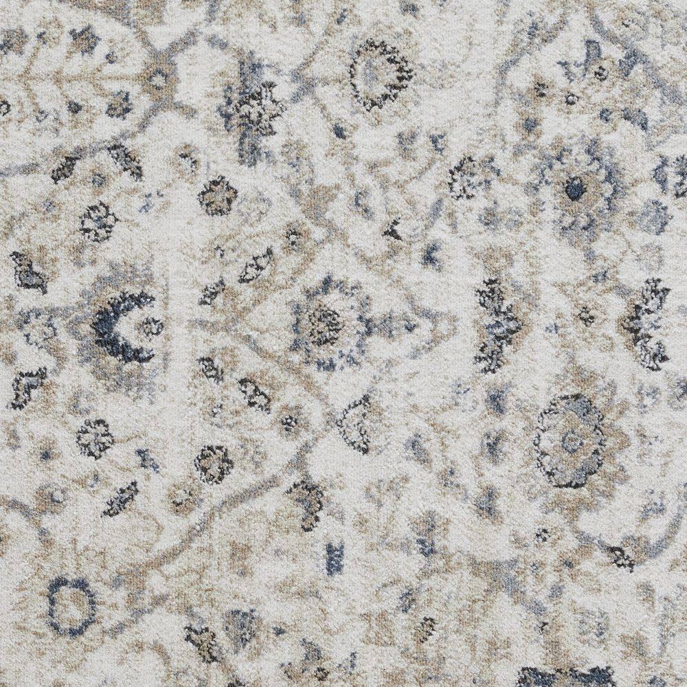 Kehleigh Oviel Cream 9 ft. 10 in. x 12 ft. 10 in. Oriental Polypropylene Indoor Area Rug